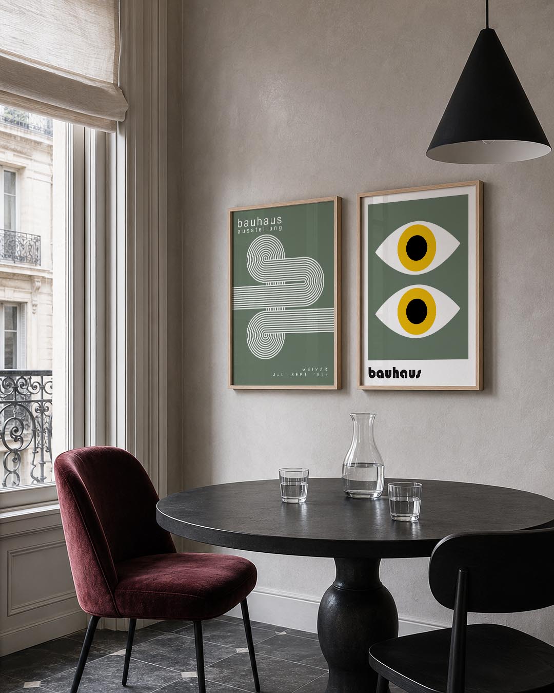 Lijnen en cirkelpatronen Posterset