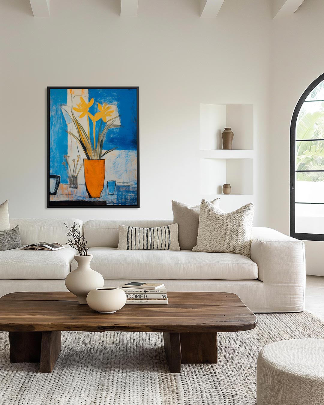 Bloemen in vaas Kunstwerk
