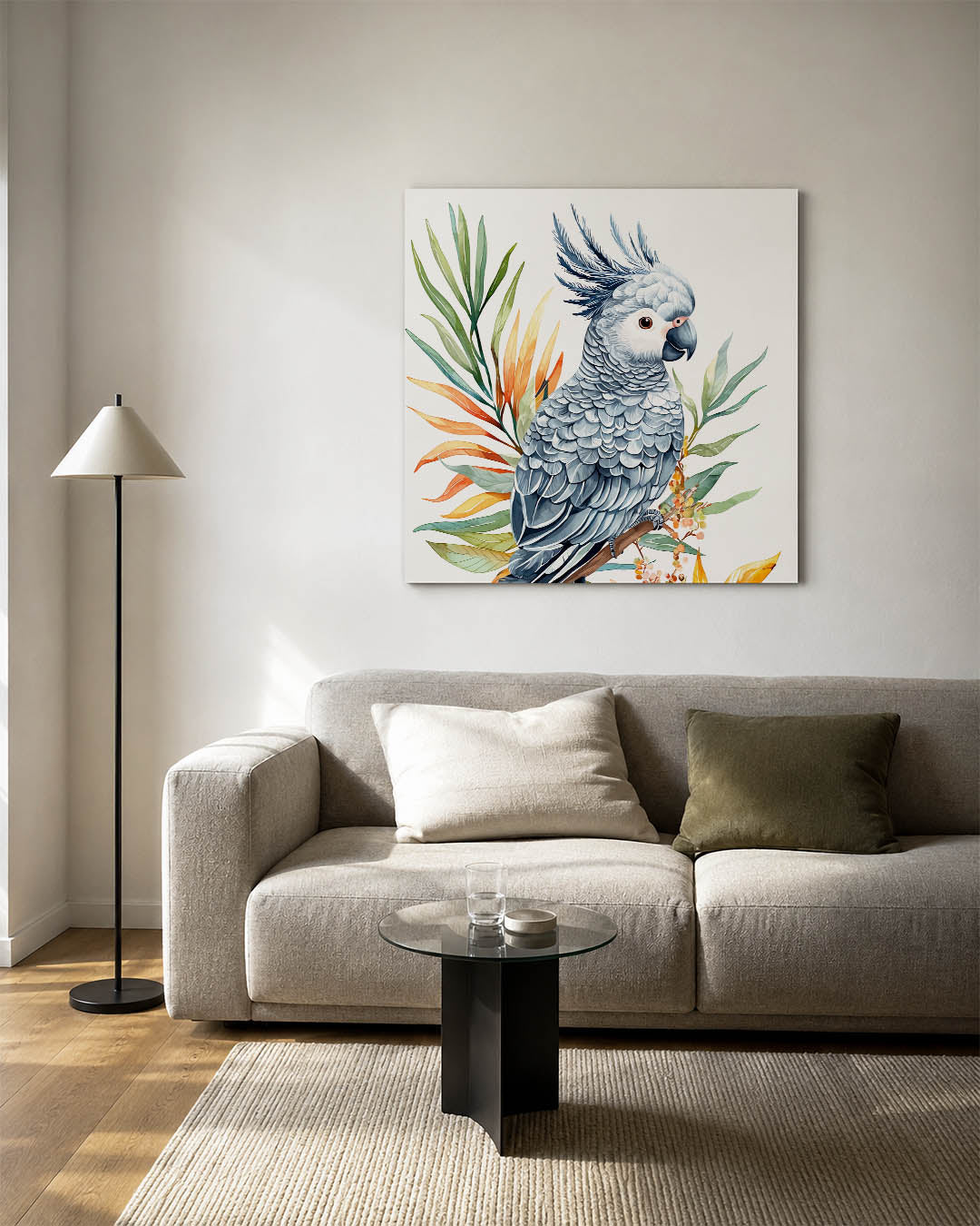 Vrolijke papegaai Kunstwerk