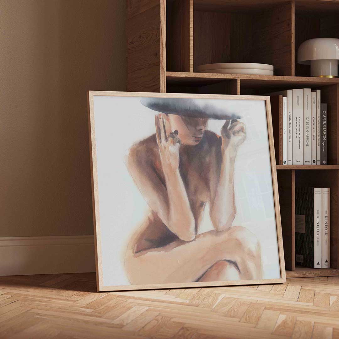 Vrouw met hoed Poster