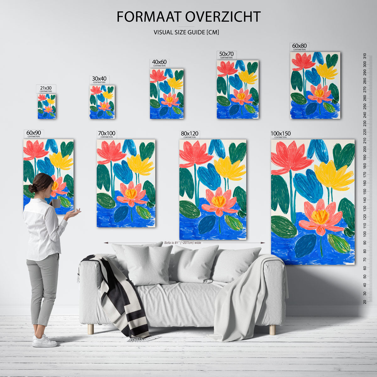 Bloemen en bladeren Poster
