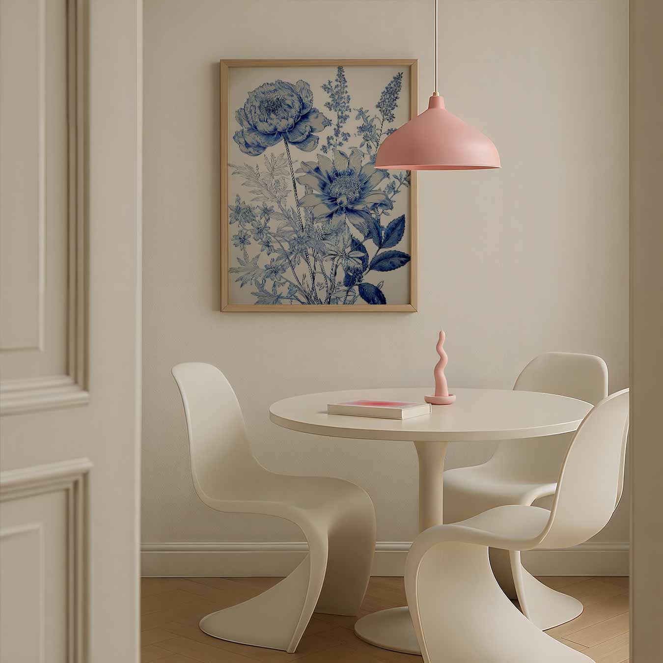Blauwe Bloemenpracht Poster-WallArtistic