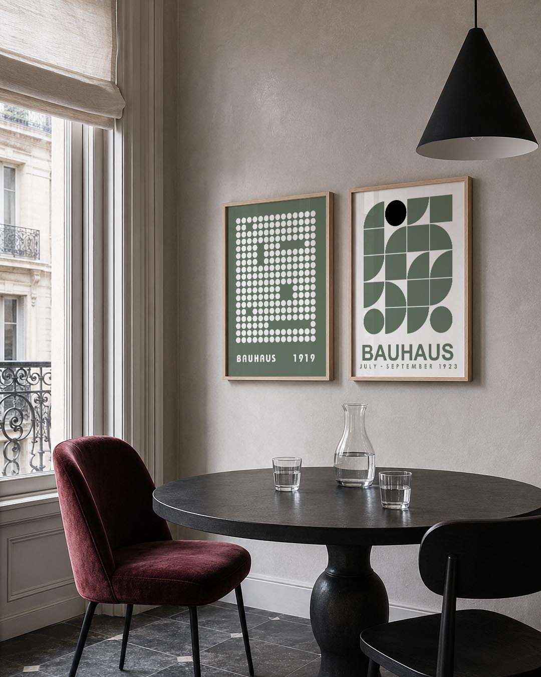 Cirkelpatroon en tekst Posterset