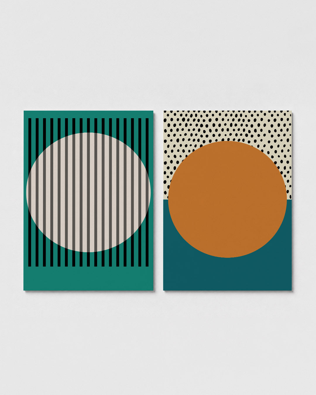 Ovaal en lijnen Posterset