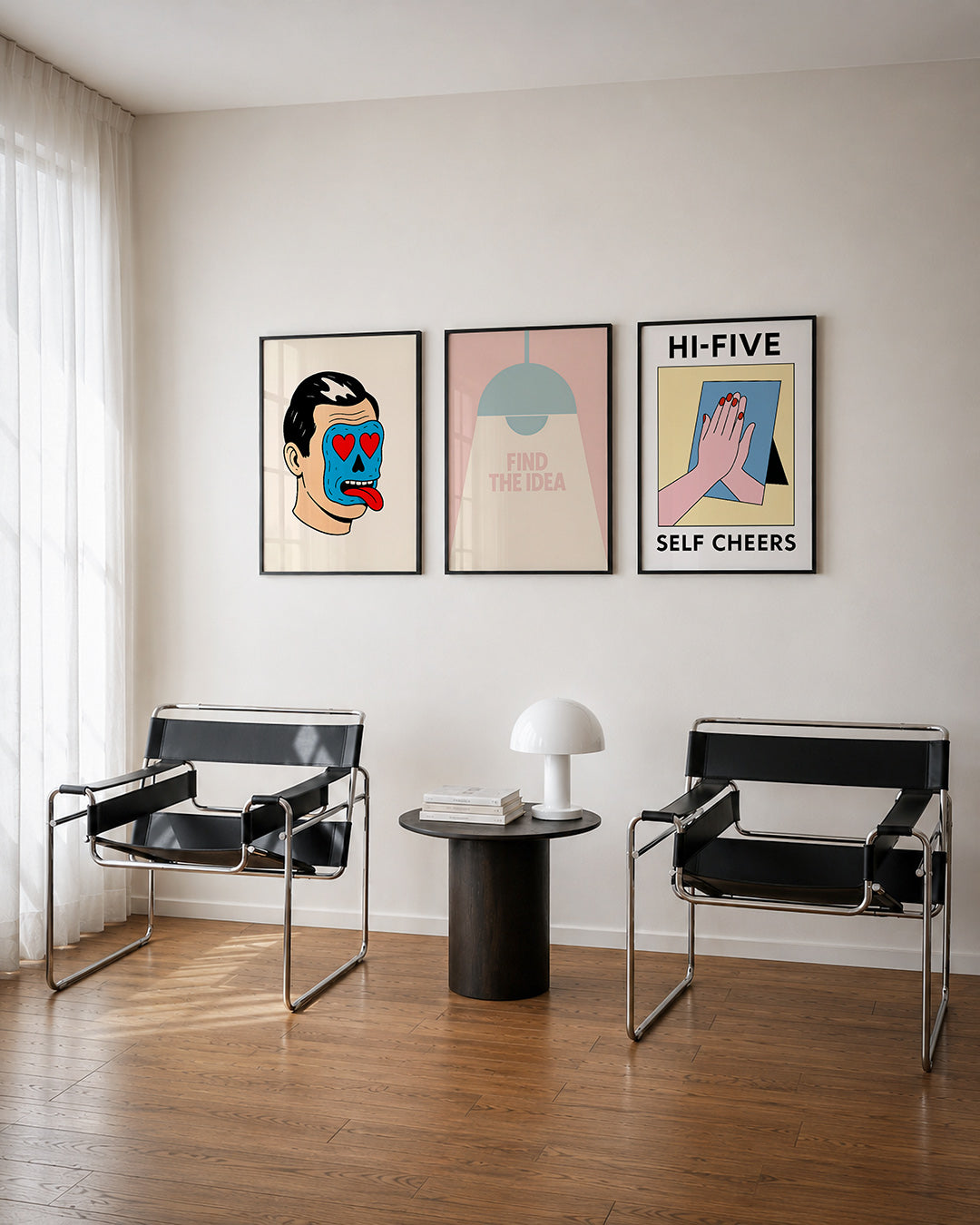 Kleurrijke gezichtsillusie Posterset