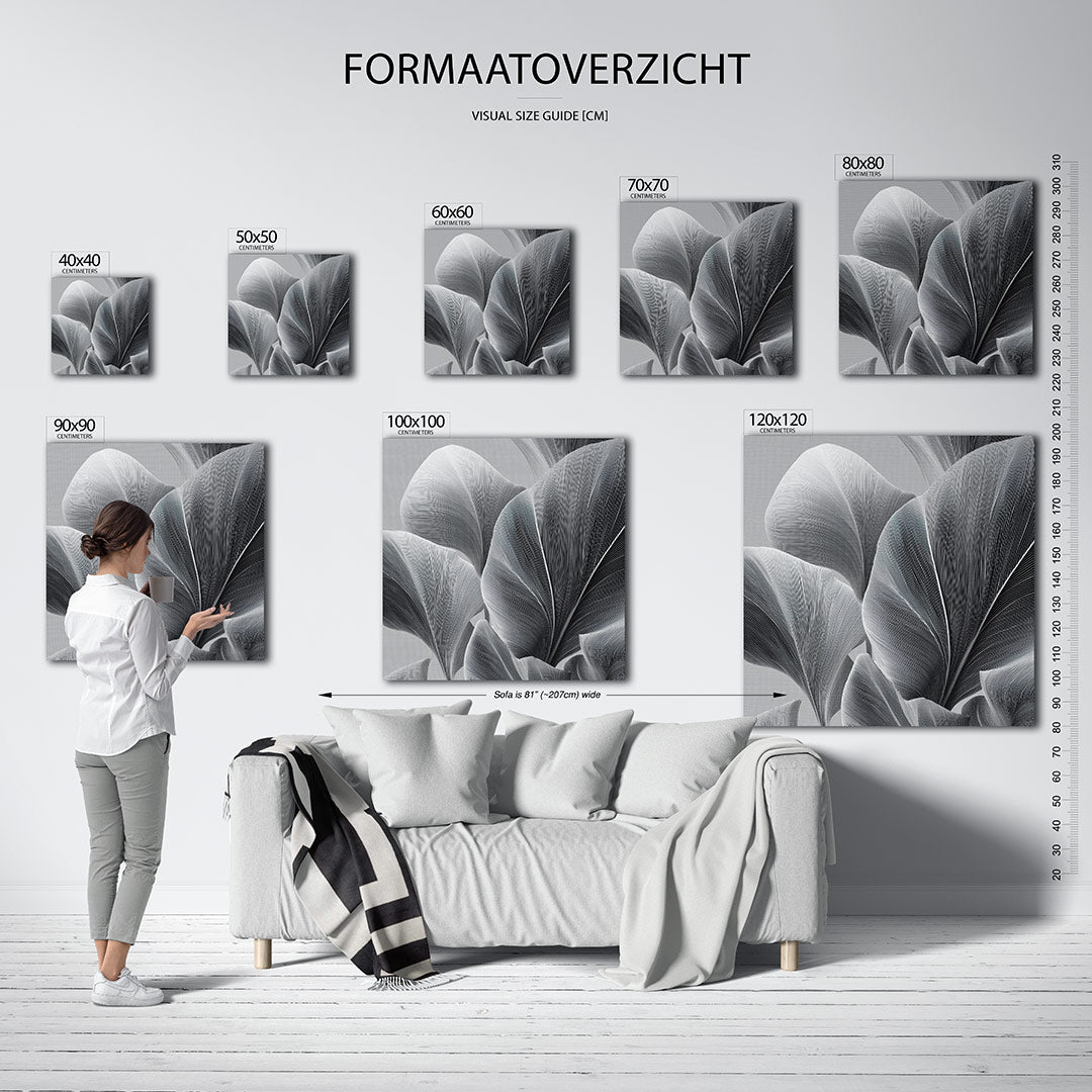 Organische lijnen compositie Kunstwerk