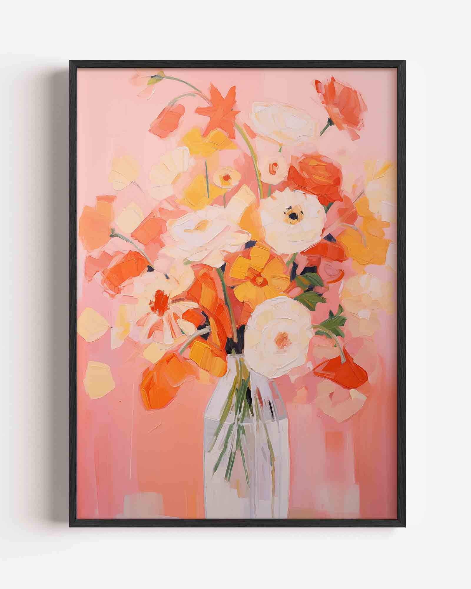 Bloemen in vaas Poster