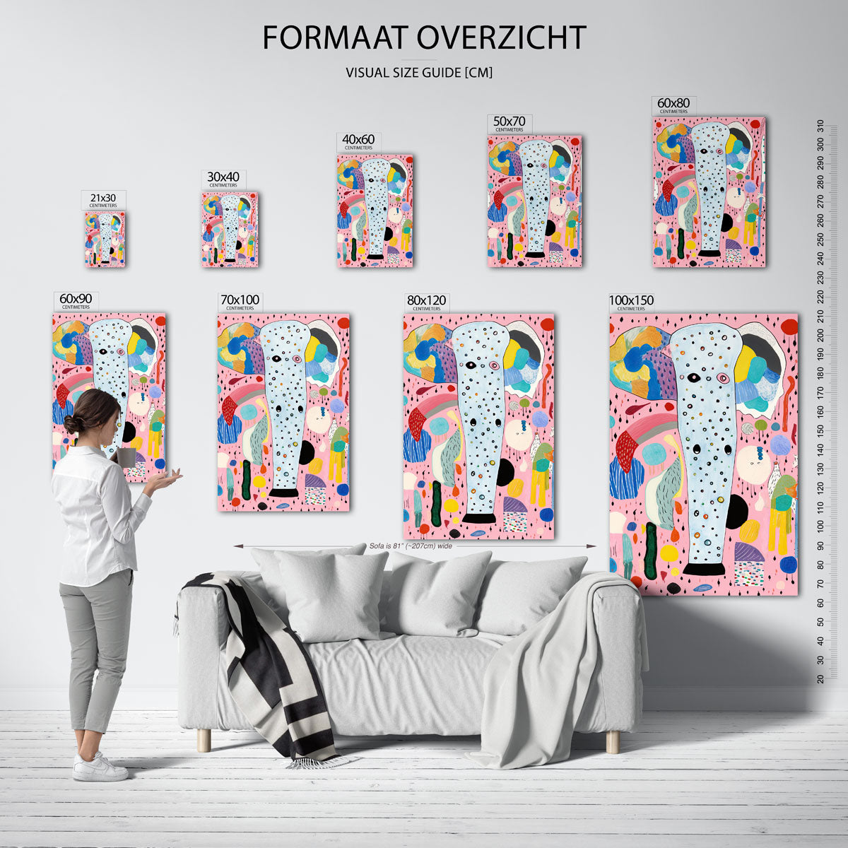 Abstracte vormen en kleuren Poster