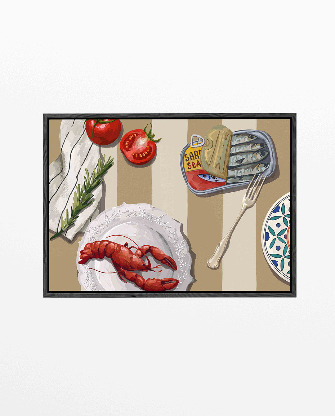 Culinaire tafereel Kunstwerk