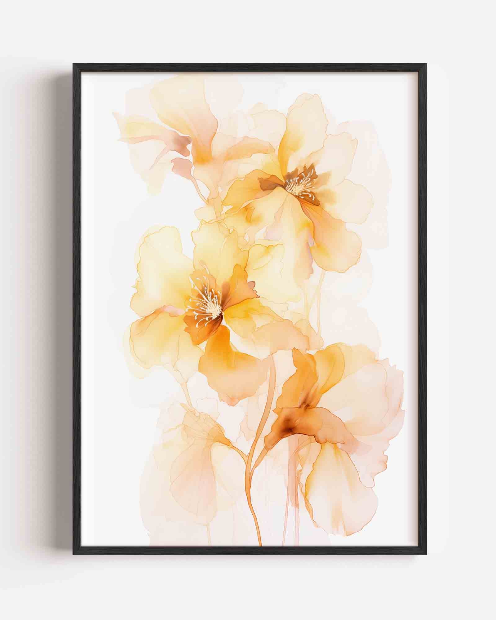 Bloemen in zachte tinten Poster