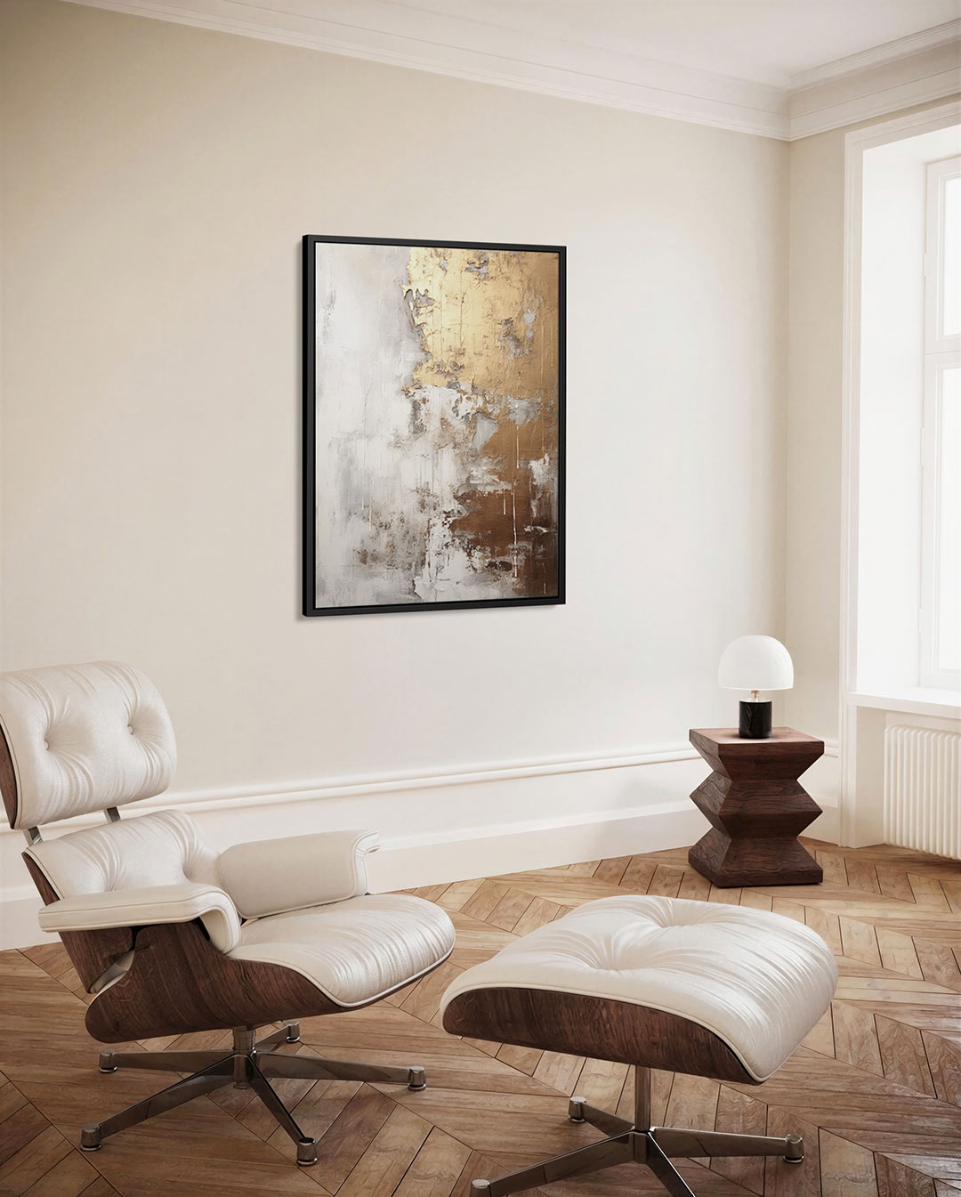 Gouden textuur compositie Kunstwerk