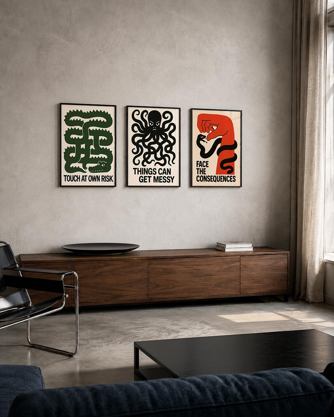 Speelse krokodil Posterset