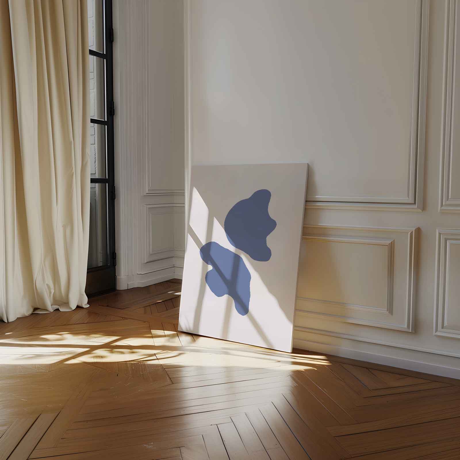 Speelse Paarse Vormen Kunstwerk-canvas-dibond-plexiglas-wanddecoratie-WallArtistic