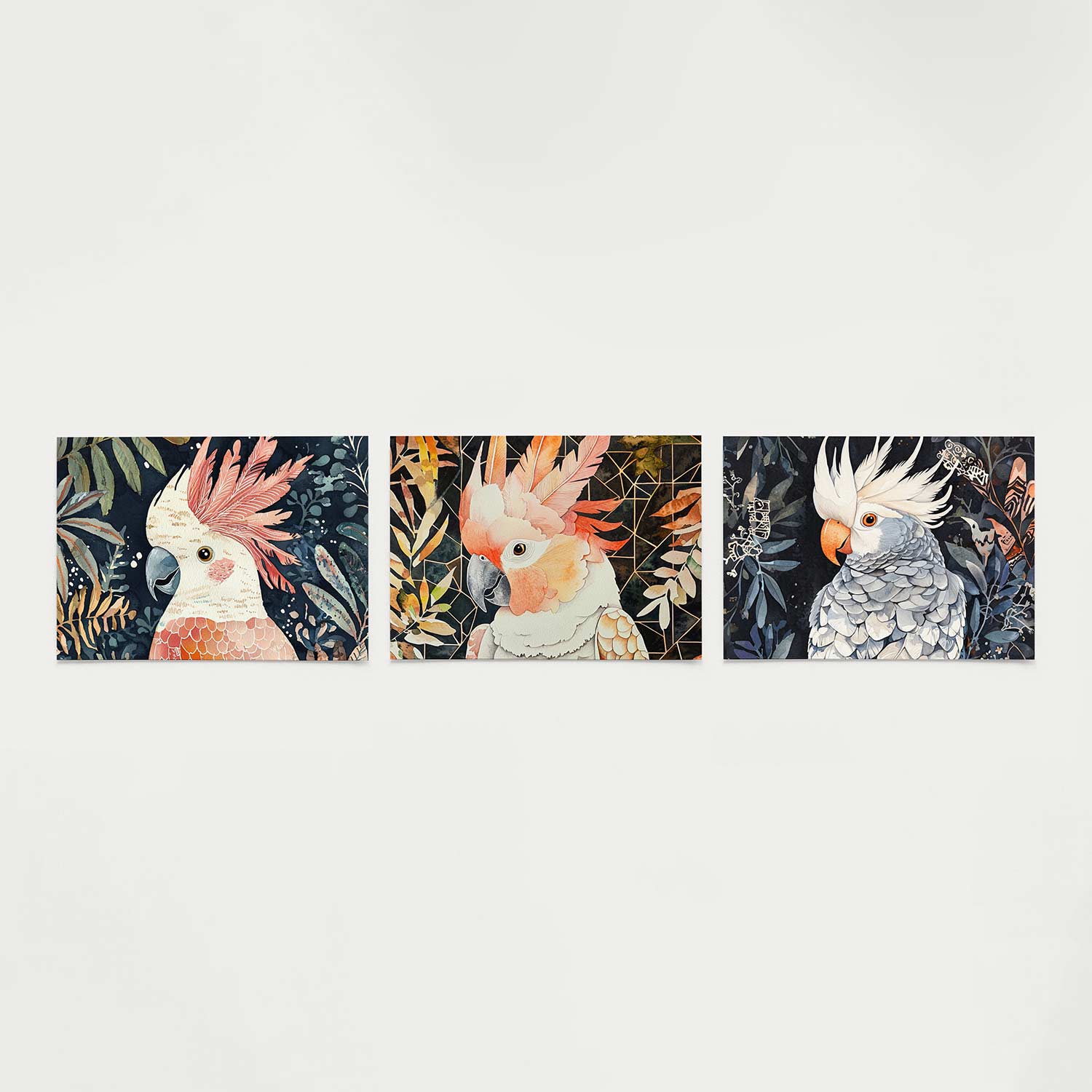 Vogel en bladeren Posterset