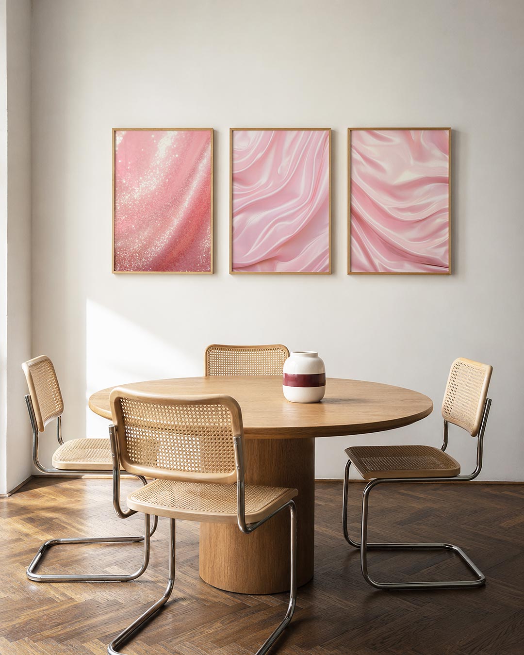 Sprankelende roze glans Posterset