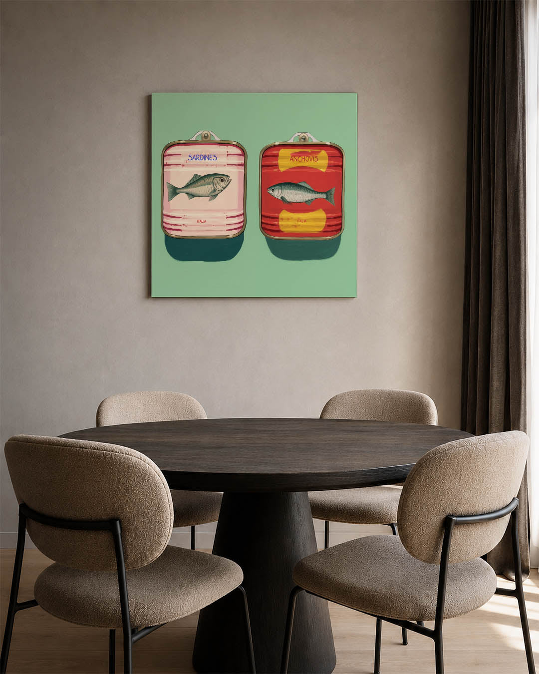 Vissen in blik Kunstwerk