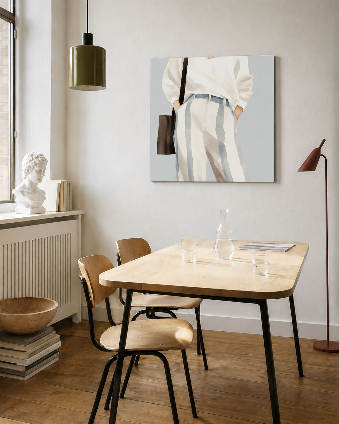 Gestreepte mode illustratie Kunstwerk