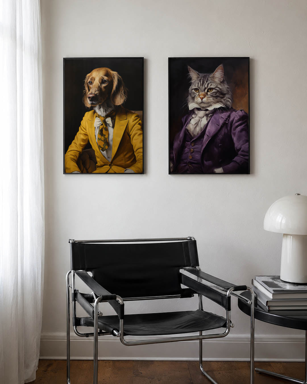 Hond in geel Posterset