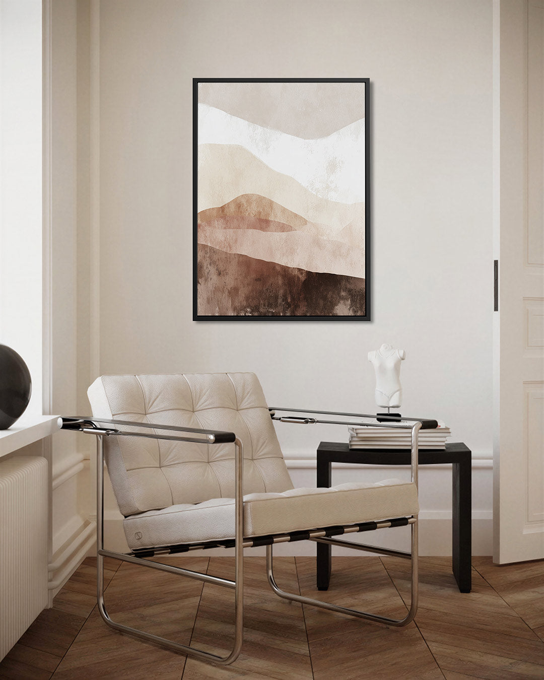 Zachte aardetinten landschap Kunstwerk
