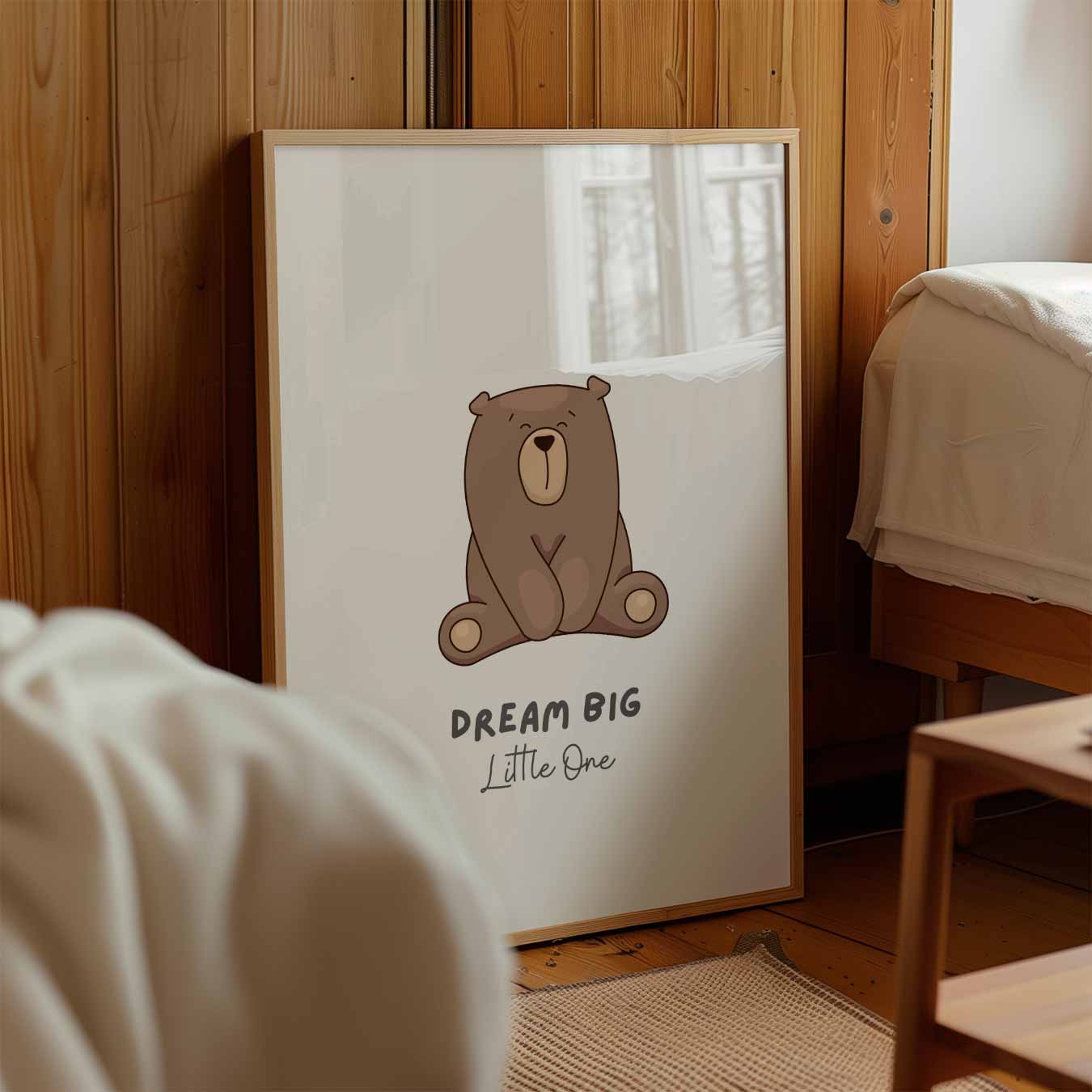 Droom Grote Beer Kinderkamer Poster-WallArtistic