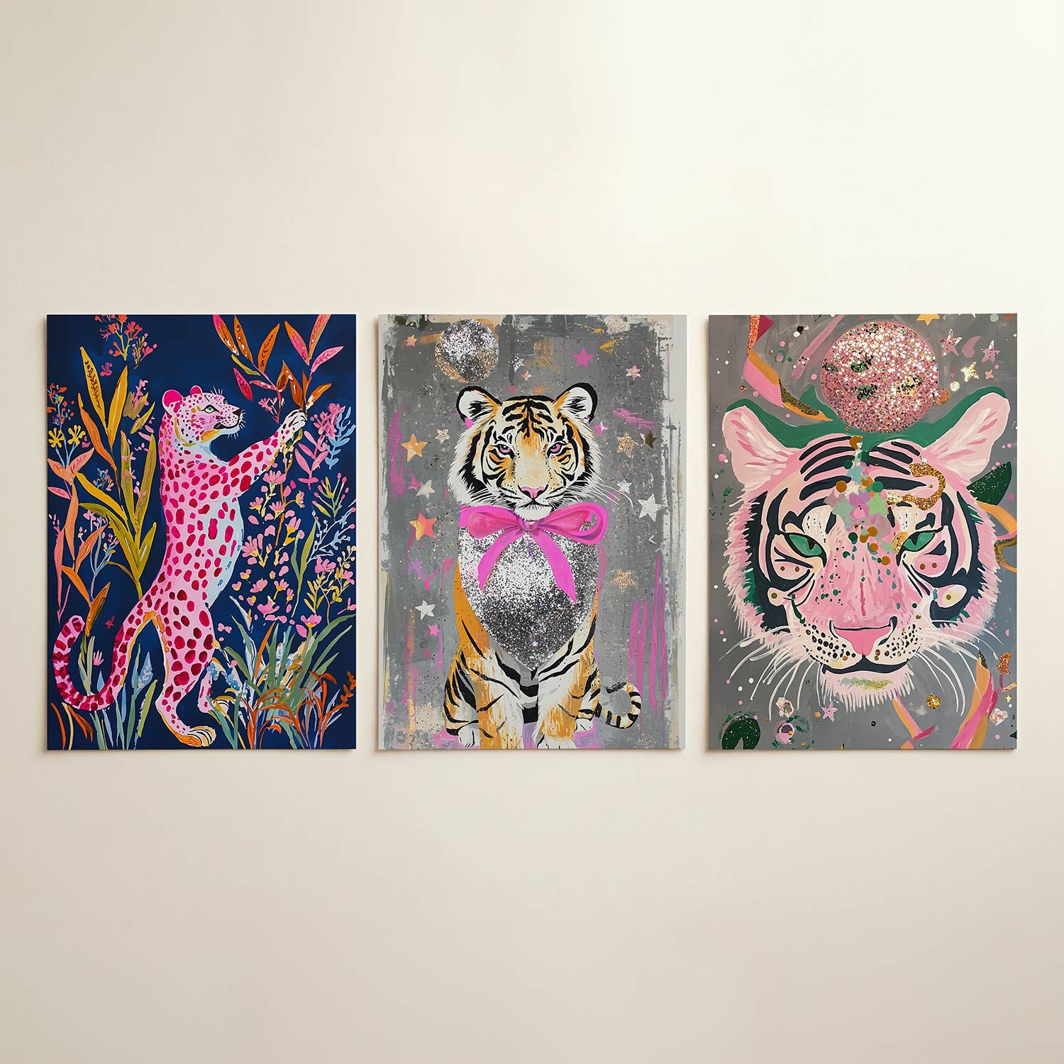 Kleurrijke dierenscène Posterset
