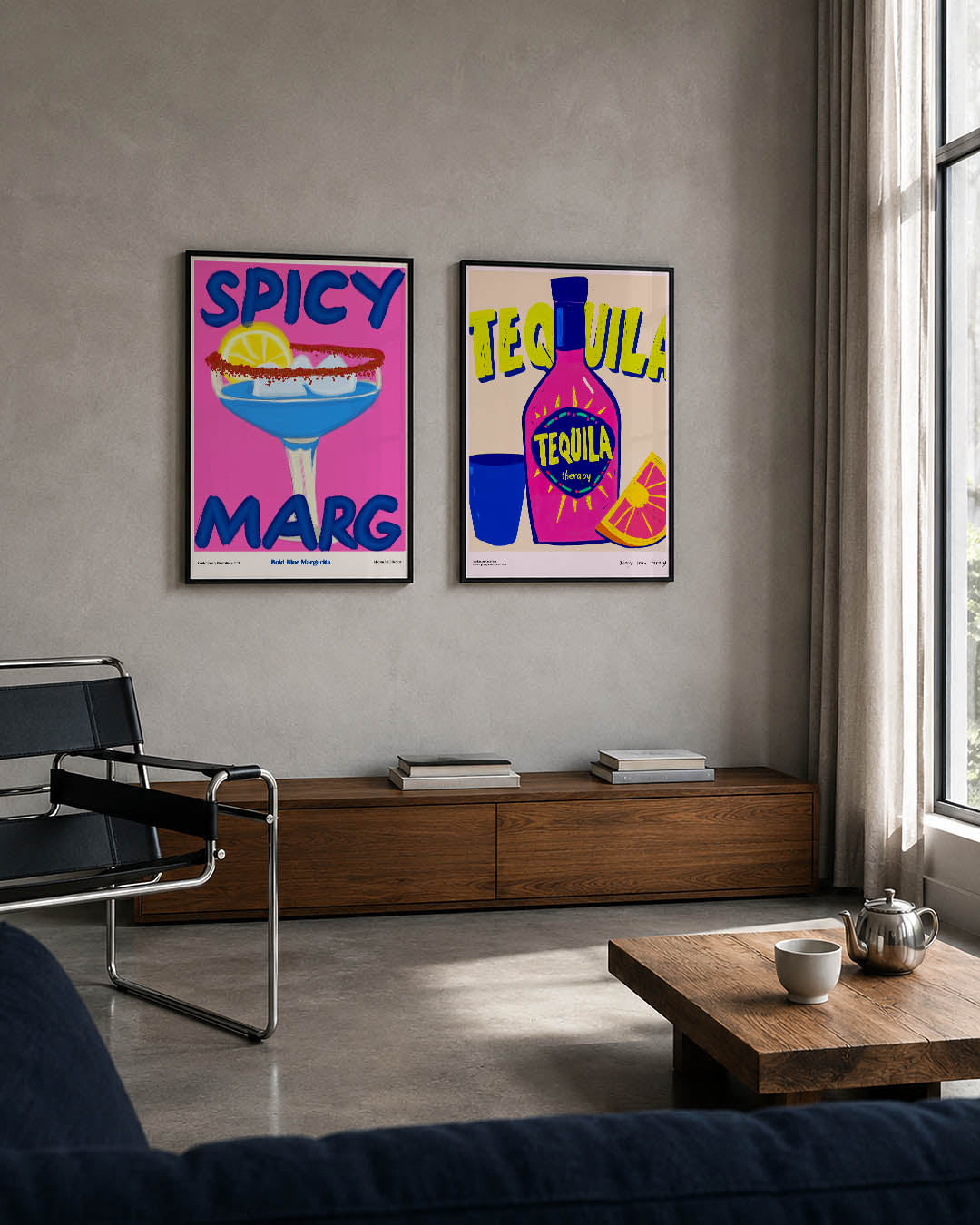 Kleurrijke cocktail Posterset