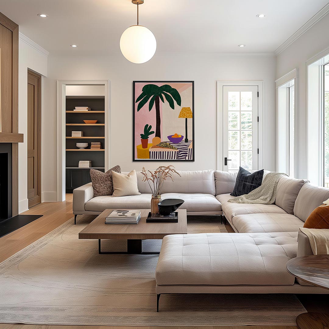 Tropische interieur scène Kunstwerk