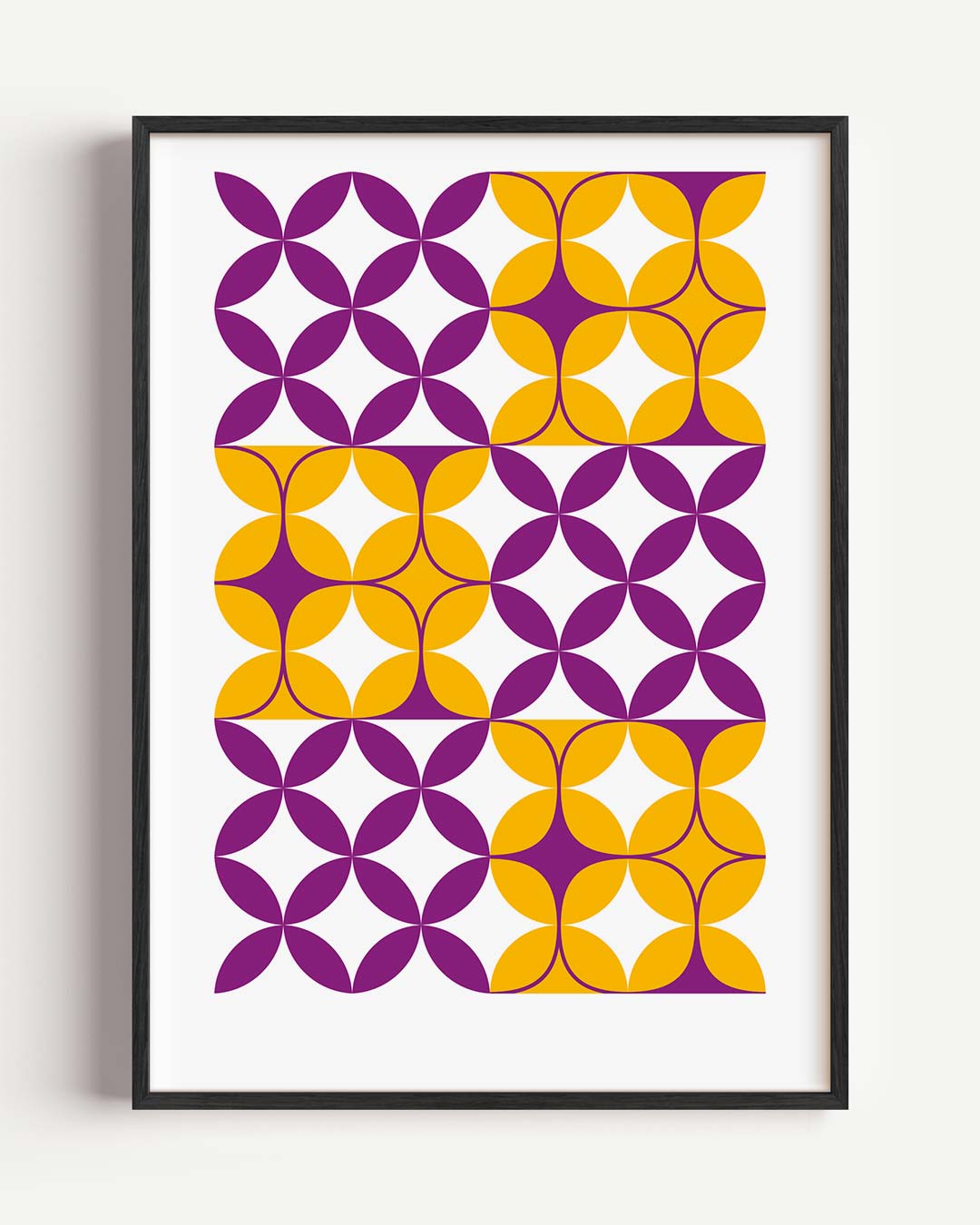 Retro Bloemen Patroon Poster-WallArtistic