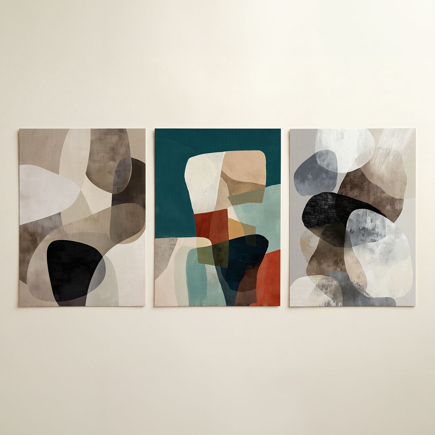 Vloeiende vormen Posterset