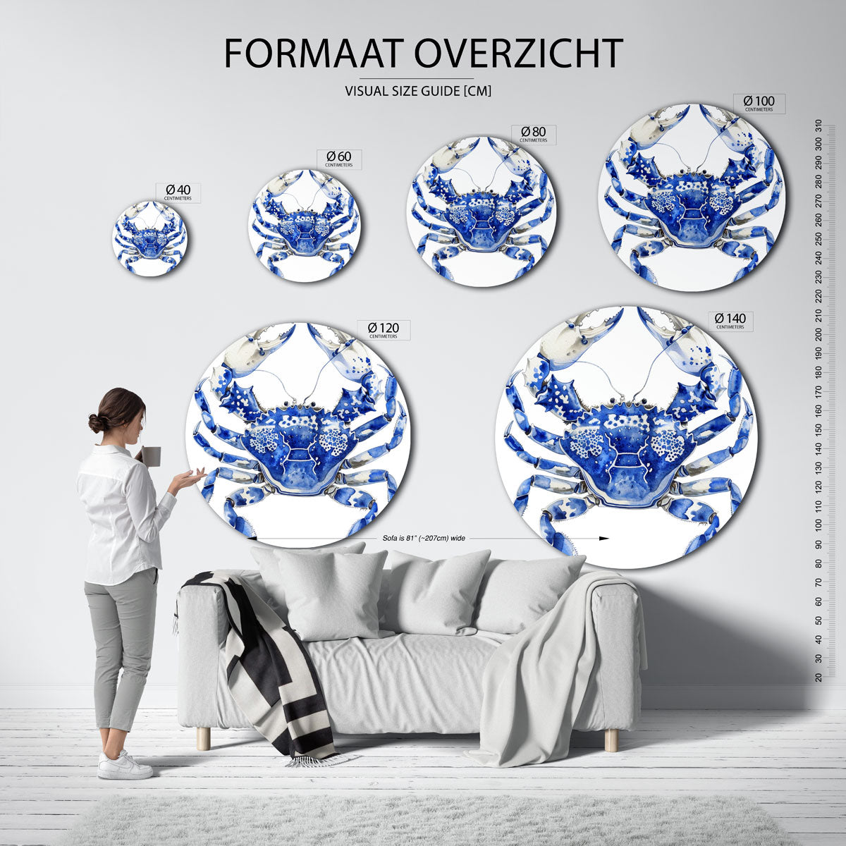 Blauwe krab Muurcirkel