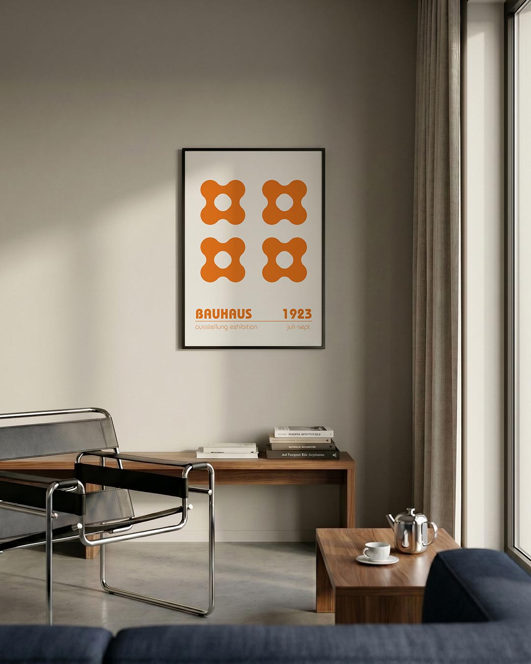 Oranje vormenritme Poster