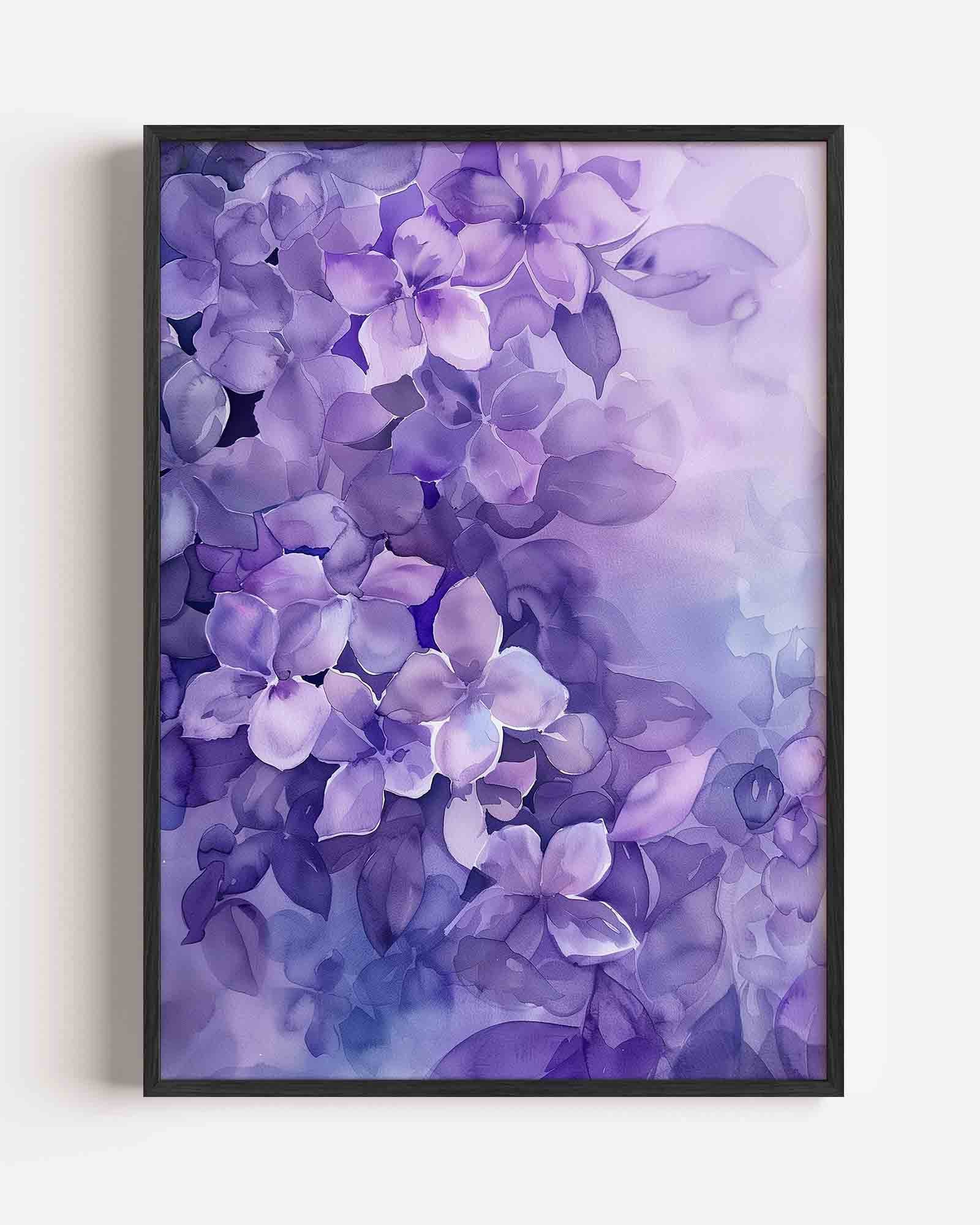 Paarse bloemen Poster