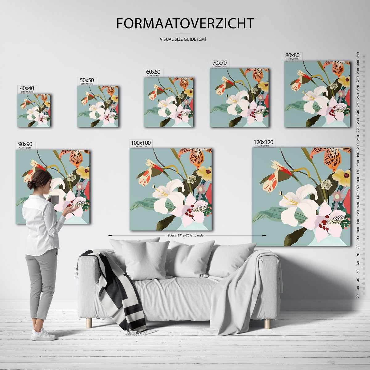Bloemen in vaas Poster