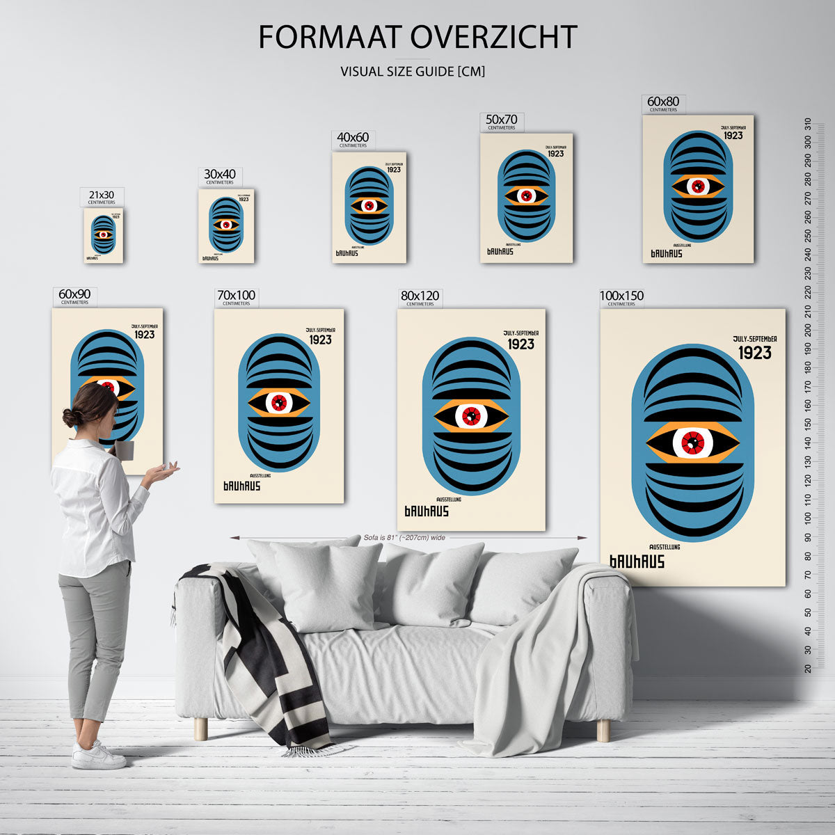 Oog en lijnen Poster