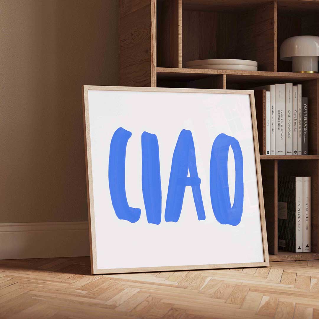 Ciao blauwe tekst Poster