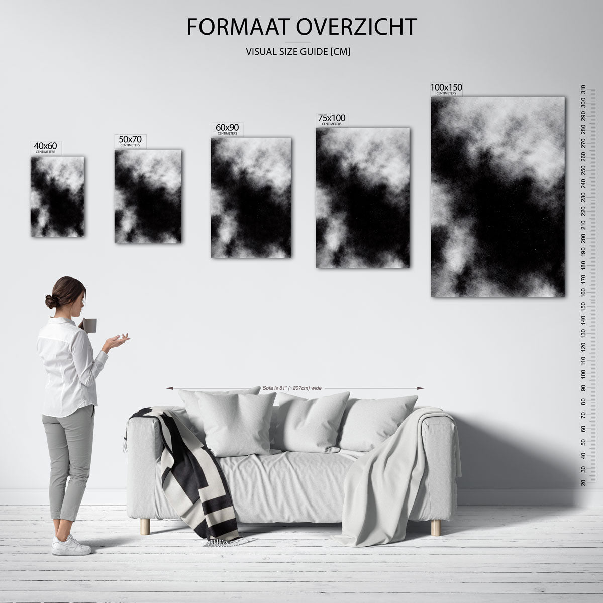 Dynamische wolken Kunstwerk