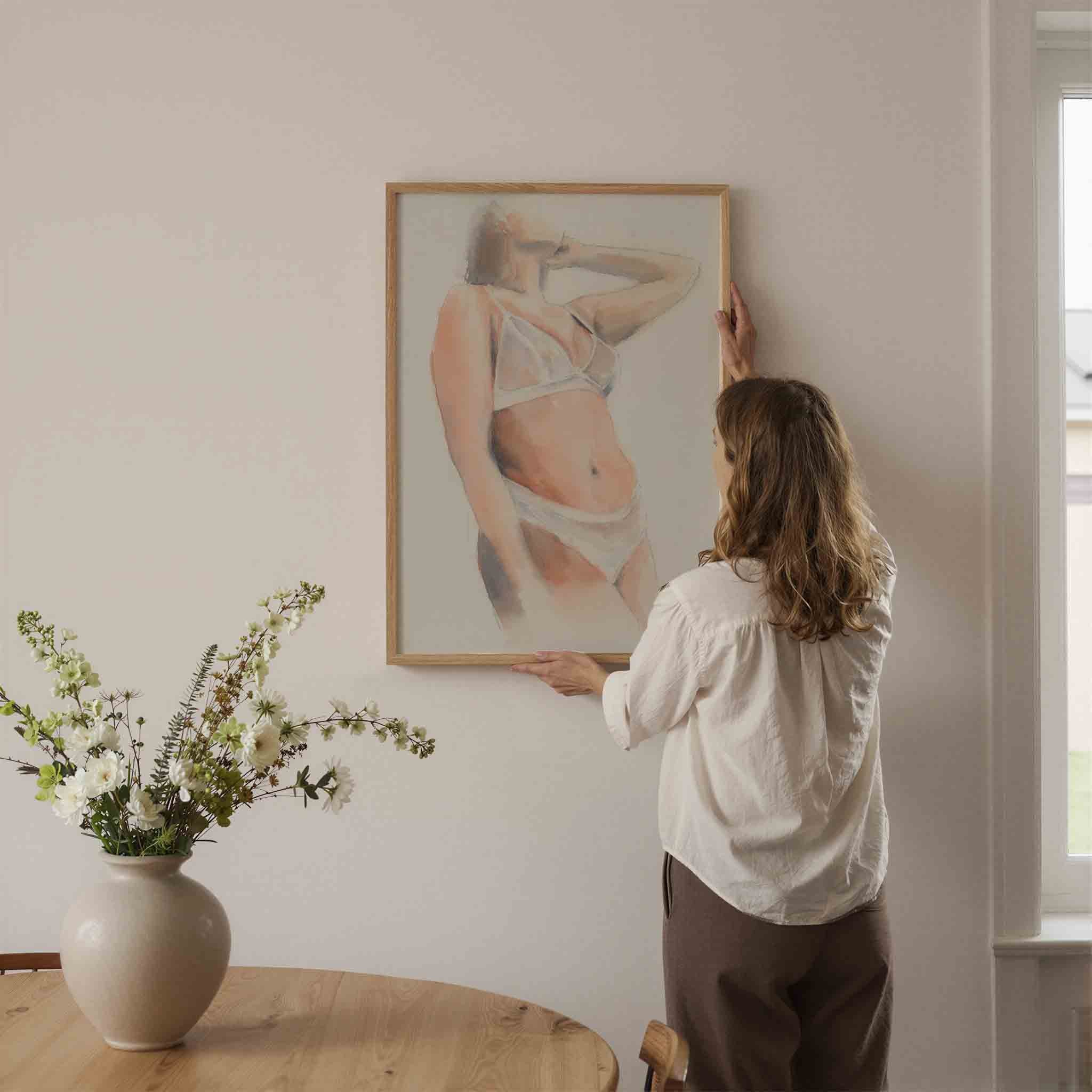 Vrouw in lingerie Poster