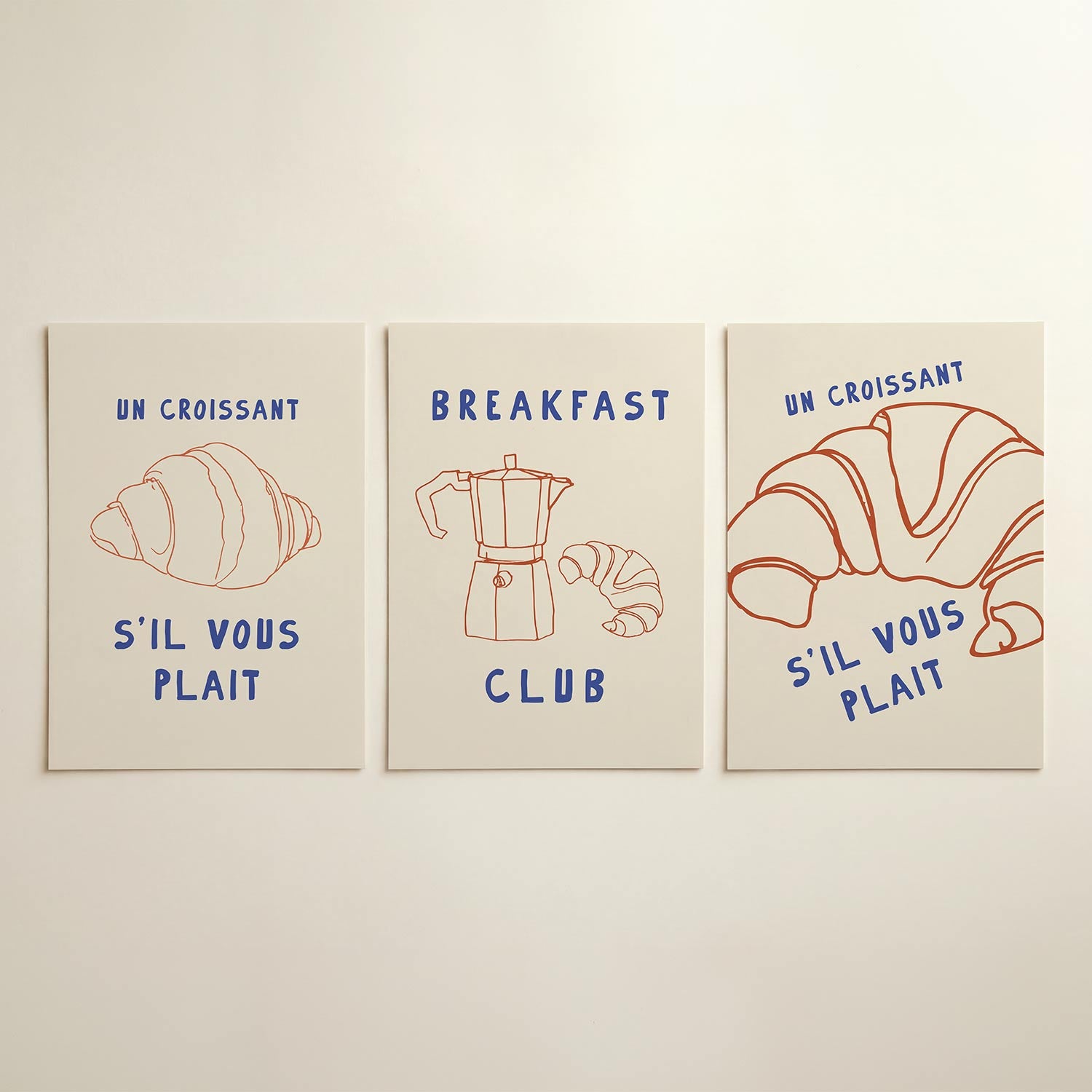 Eenvoudige lijntekening Posterset