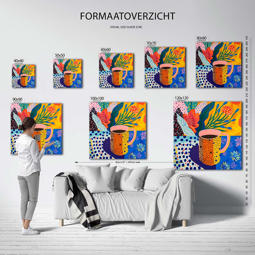 Kleurrijke patronen Kunstwerk