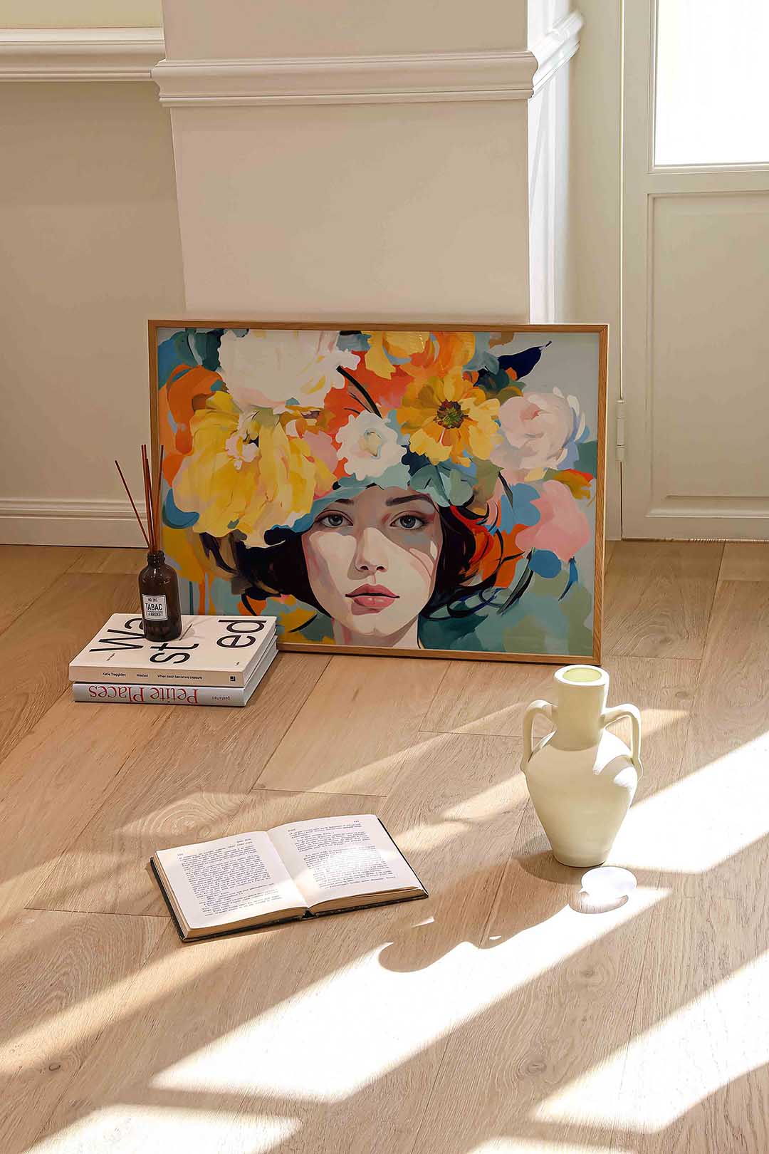 Vrouw met bloemen Poster