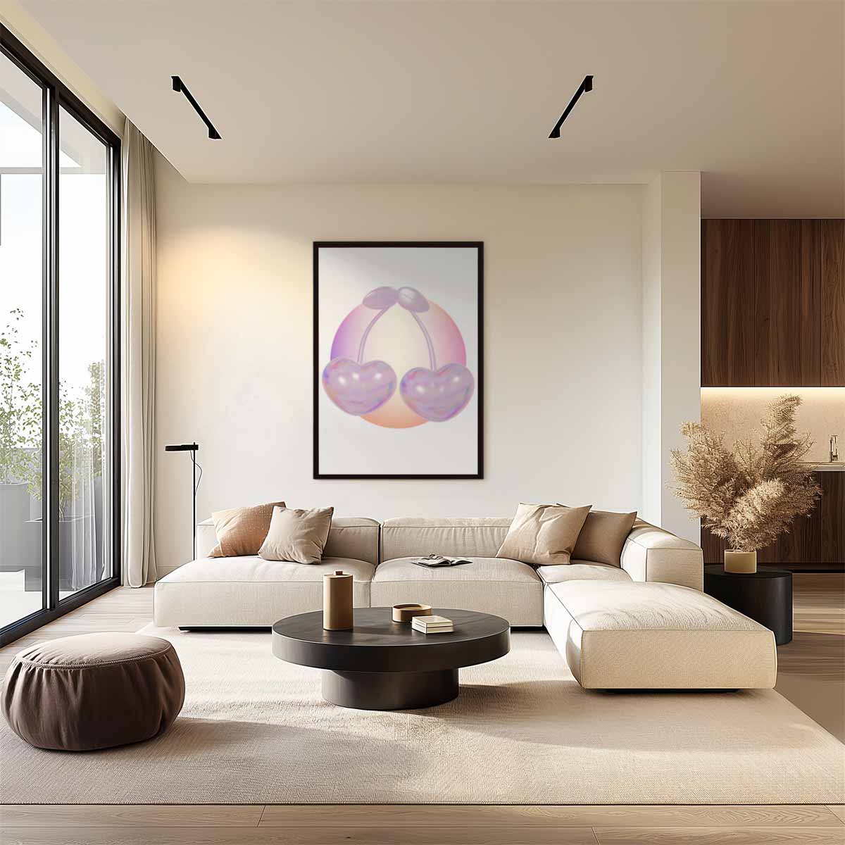 Glanzende Hartkersen Kunstwerk-canvas-dibond-plexiglas-wanddecoratie-WallArtistic