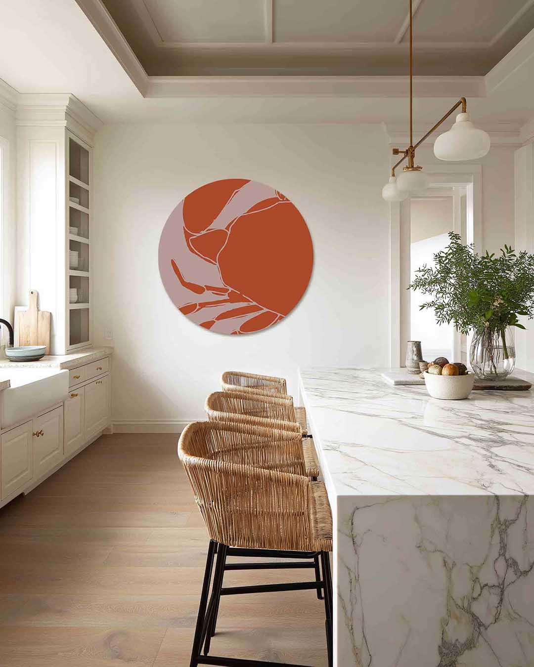 Oranje krab Muurcirkel