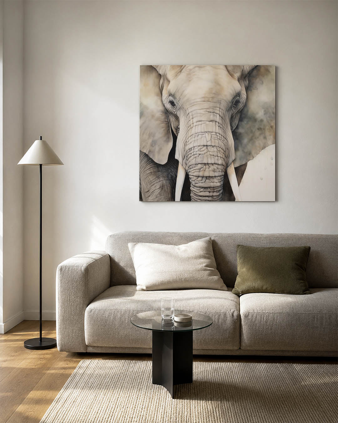Olifant portret Kunstwerk