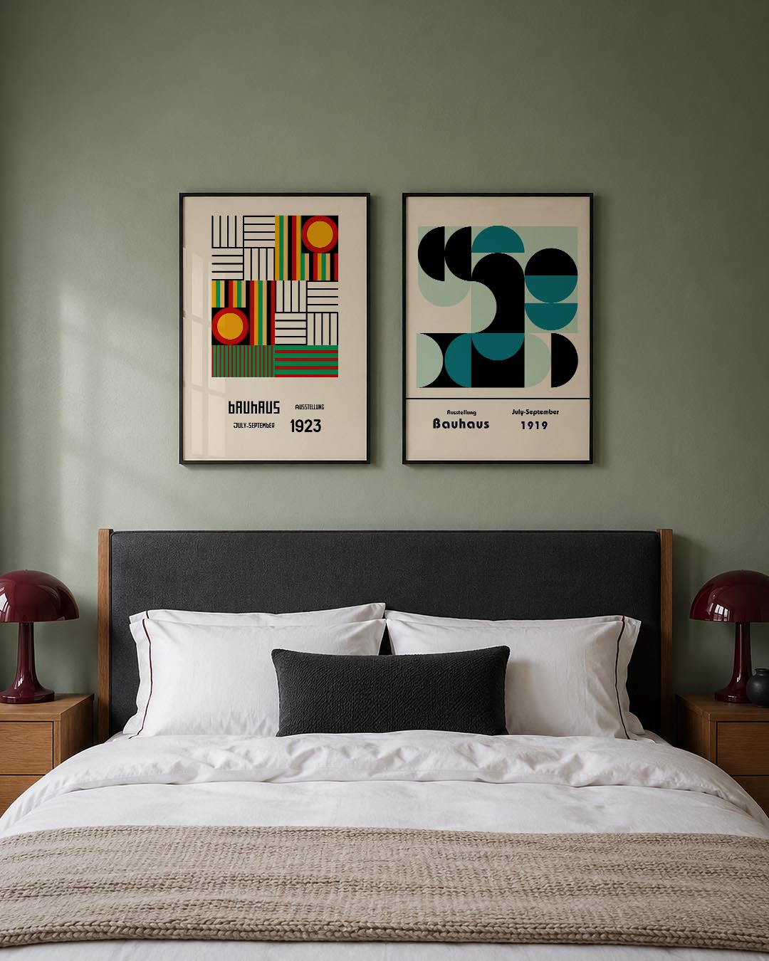 Kleurrijke lijnenspel Posterset