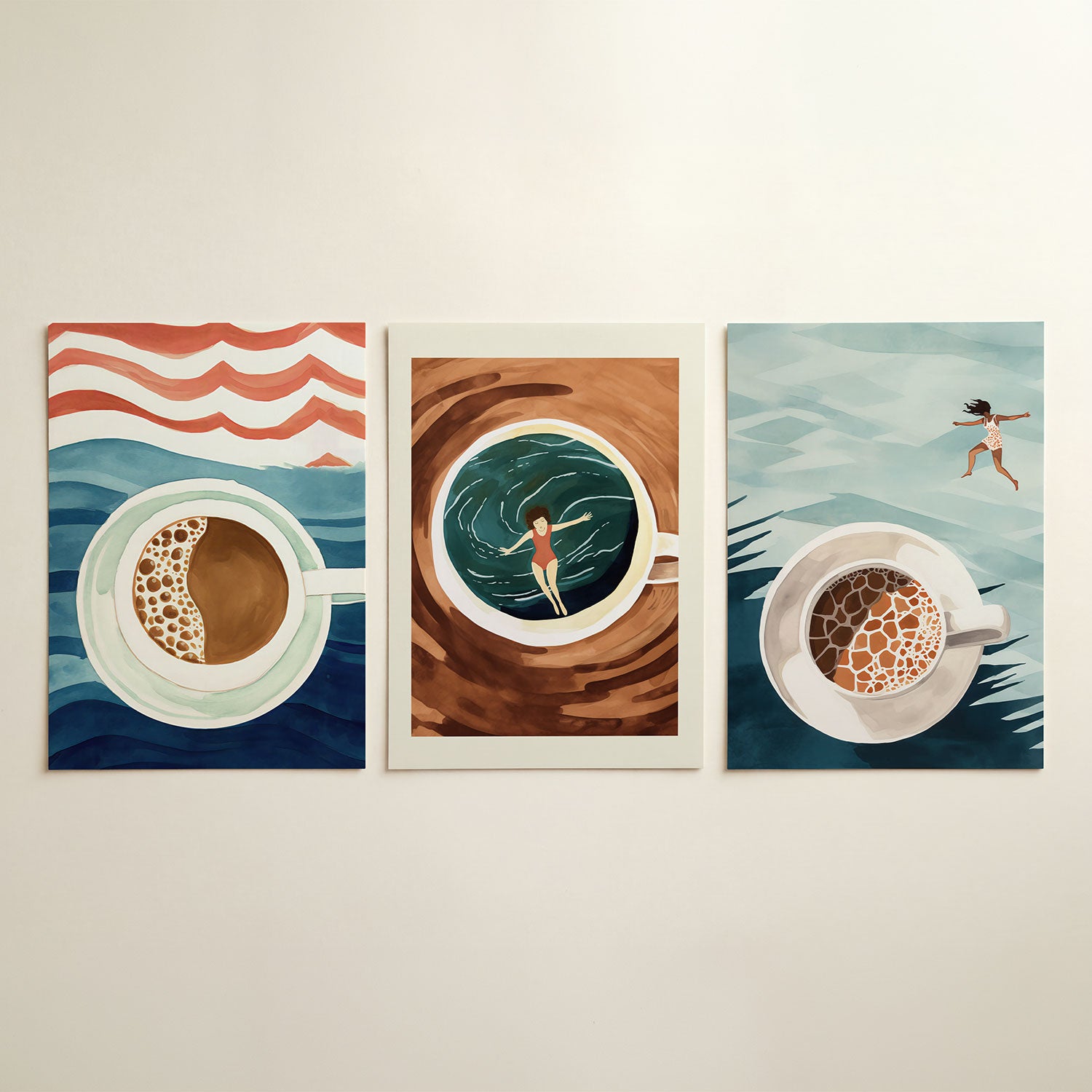 Golvend kleurenspel Posterset