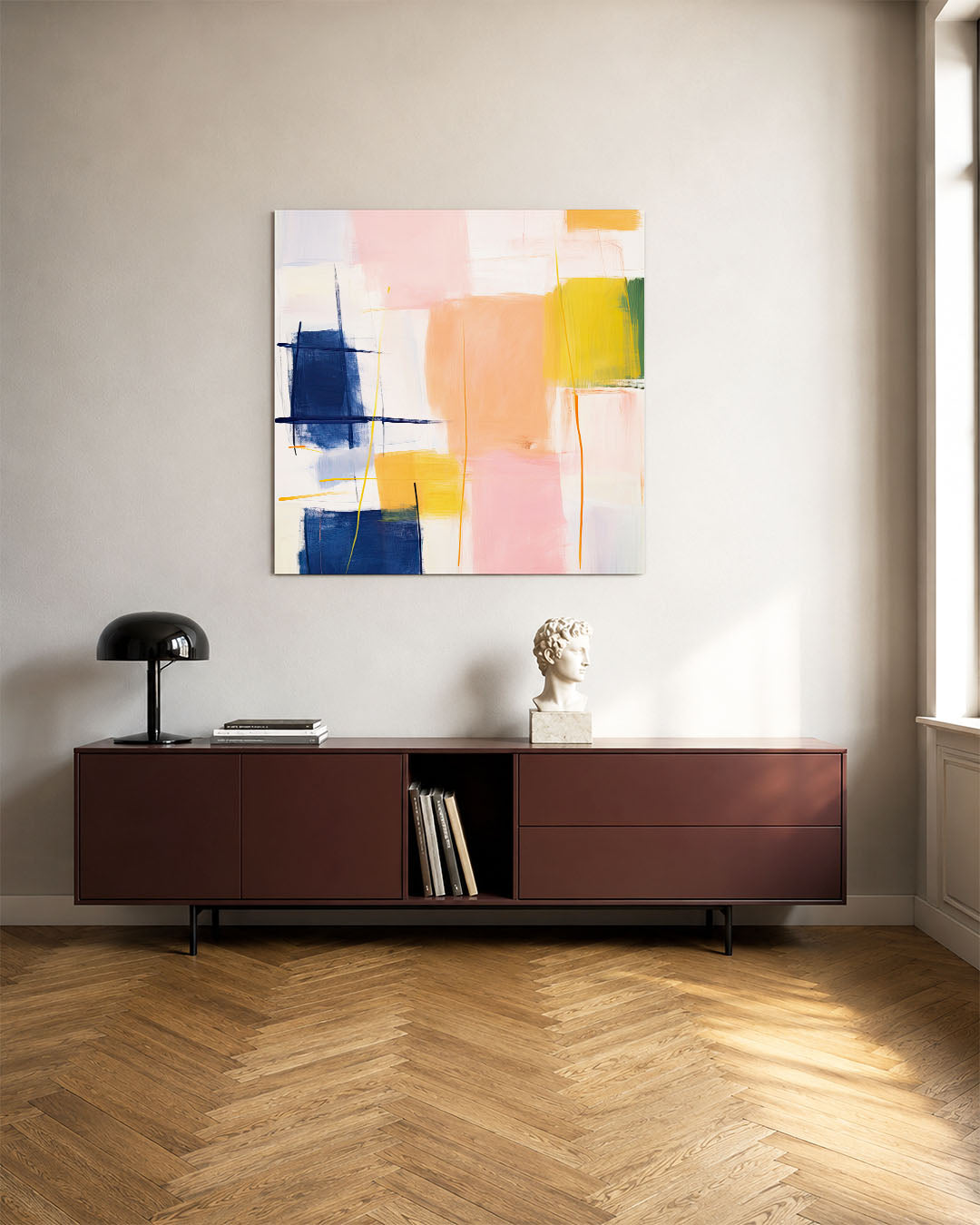 Kleurrijke vlakken Kunstwerk