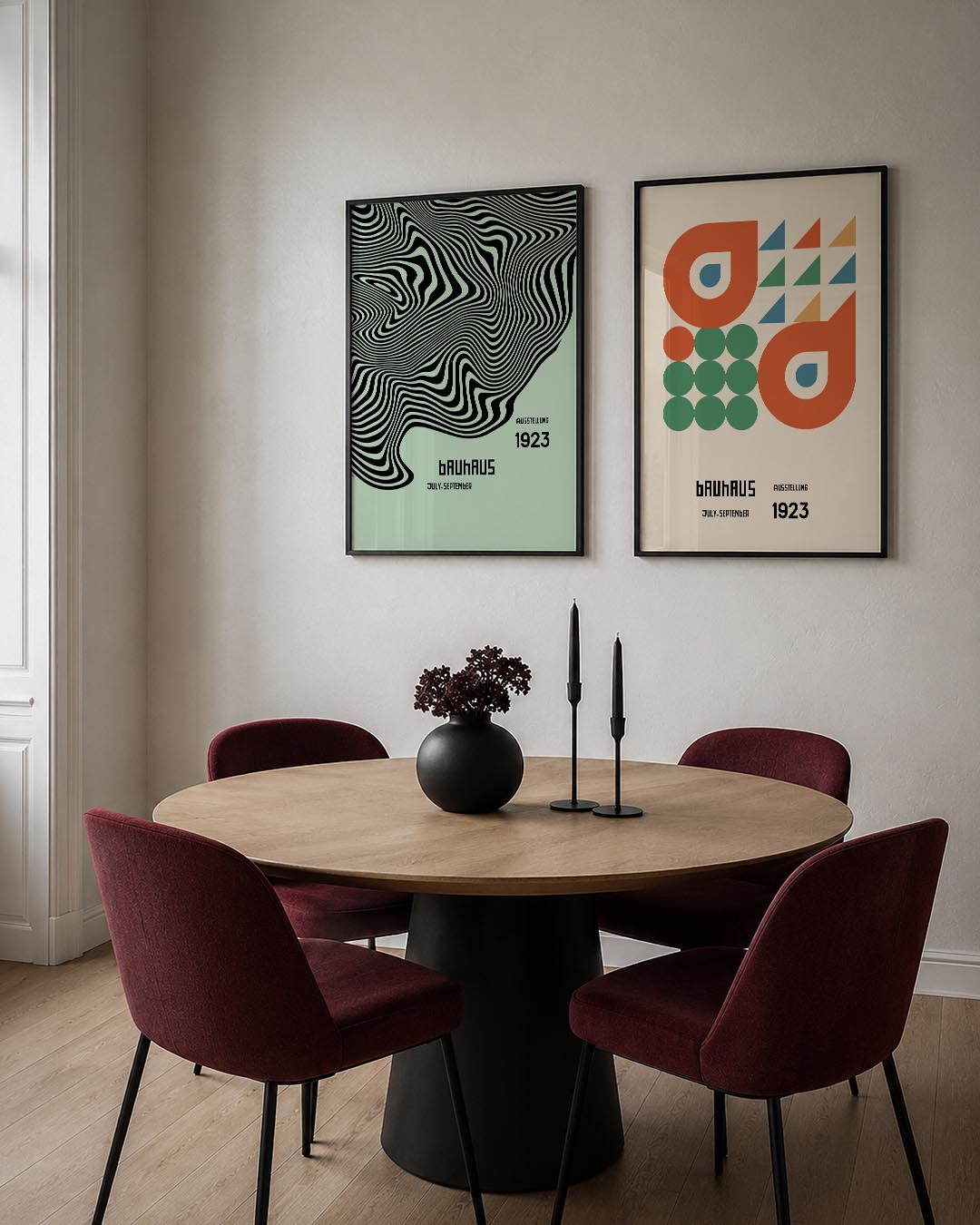 Golvend lijnenspel Posterset