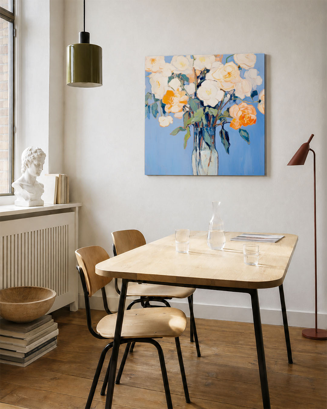 Bloemen in vaas Kunstwerk