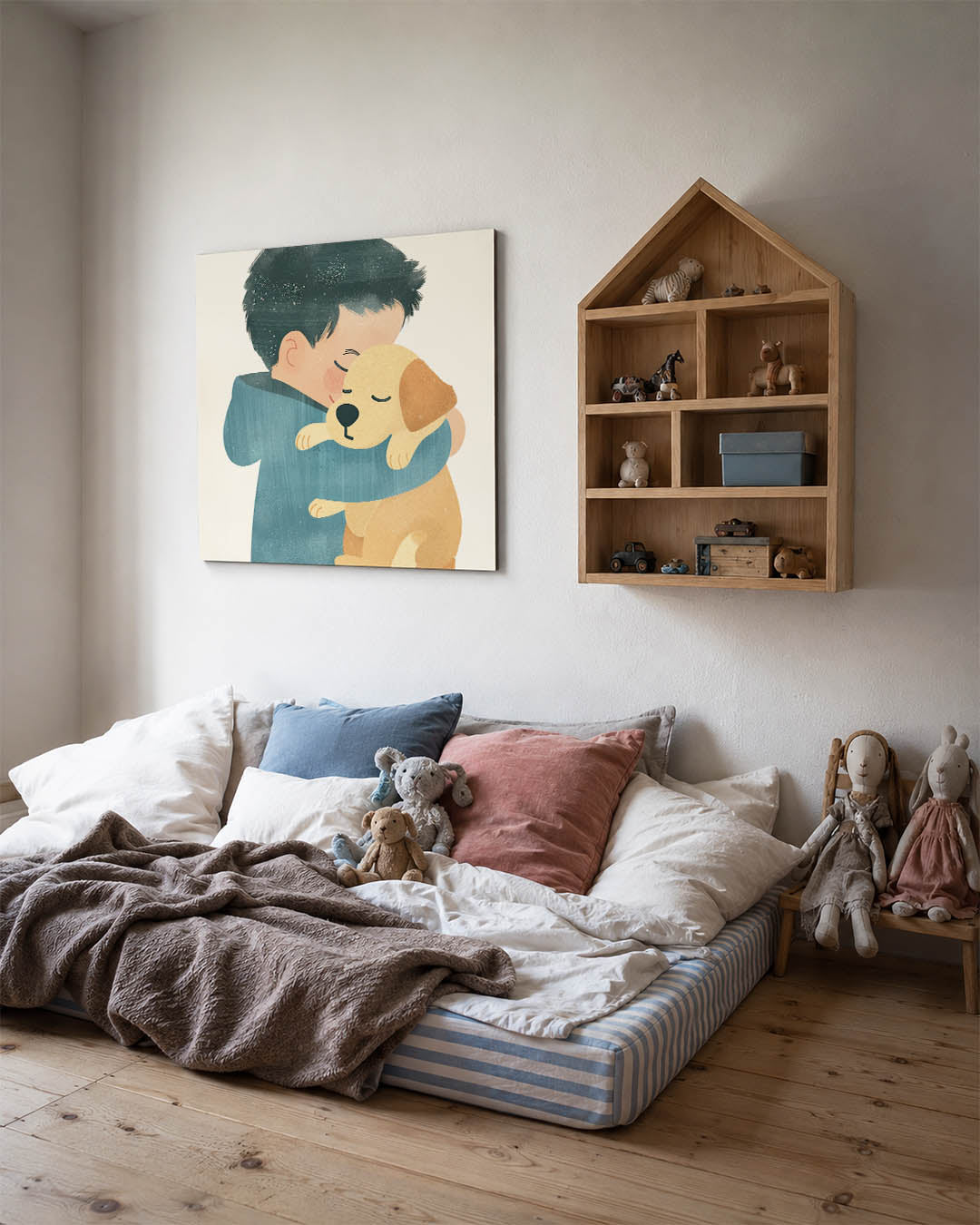 Knuffelende vrienden Kunstwerk
