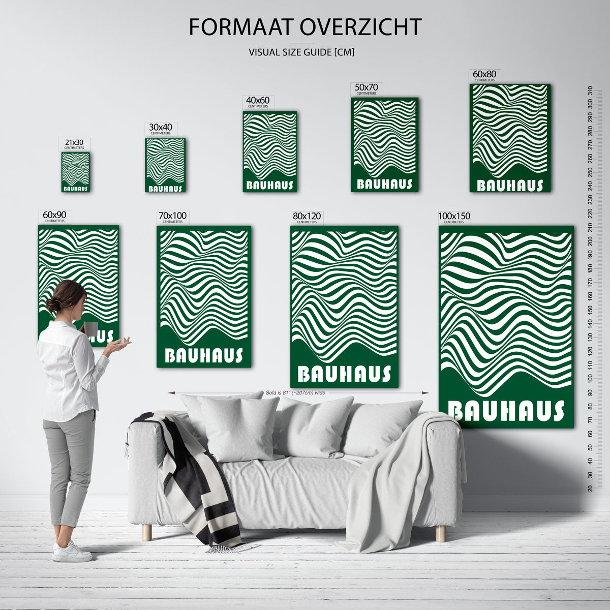 Golvend lijnenspel Poster